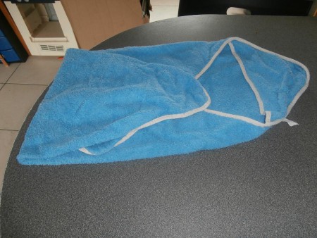 omslagdoek badstof blauw 3,-